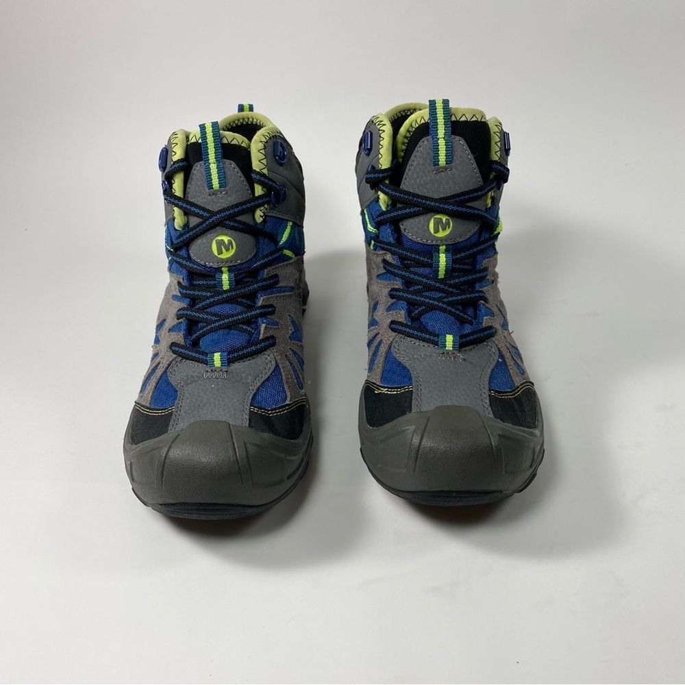 Merrell Capra Mid Boys Waterproof Boots. Color Blue/Grey. SZ 7 Youth SZ 9 Womens - Picture 2 of 11